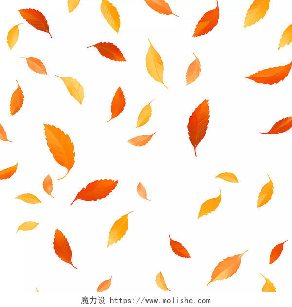 秋天秋季立秋红色树叶落叶背景
